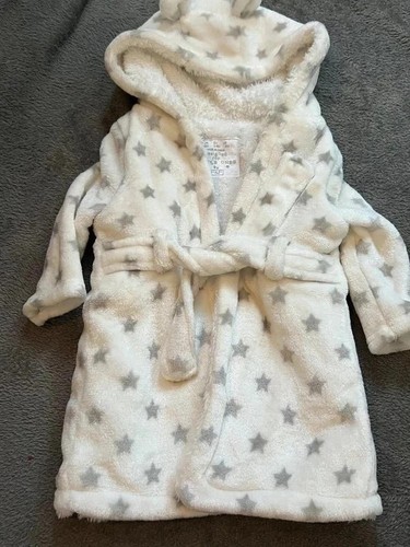 Baby grey star - grey, fleece