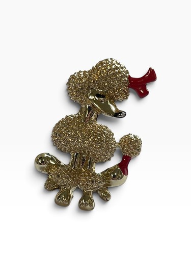 Vintage poodle dog brooch - poodle,