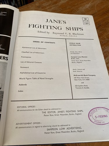 Jane fighting ships 1964 65 - jane's,
