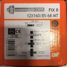 SPIT FIX ll Throughbolt M12x160/85-68MT QUANTITY 25