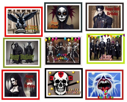 Goth birthday card goths - a5,
