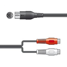 1.2m 5 Pin DIN Male to 2 x RCA