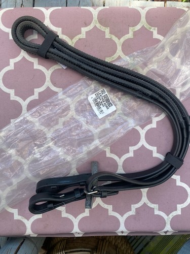 Black leather rubber grip - black,