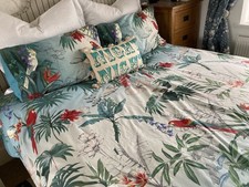 Accessorize London, king Size Set, Exotic Plants and Parrots. + 2 Pillowcases