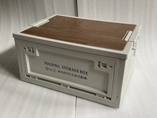 Folding Storage Box Plastic Collapsible Stackable Container Home Office Camping