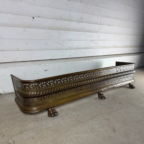 Antique brass fender - brass, with