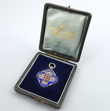 Antique silver enamel pocket - silver,