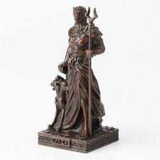 Hades Miniature Lost-Wax Cast Solid Bronze Statue - Greek Mythology Figurine