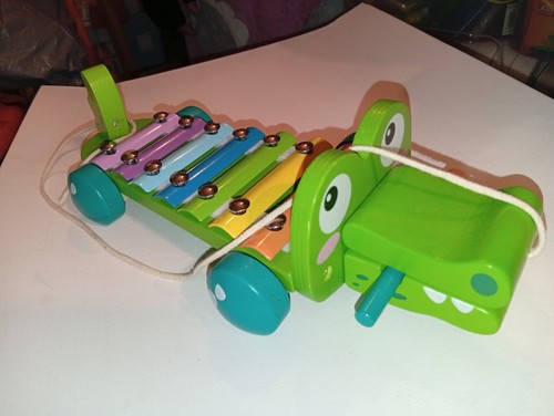 Wooden crocodile pull along - wooden,