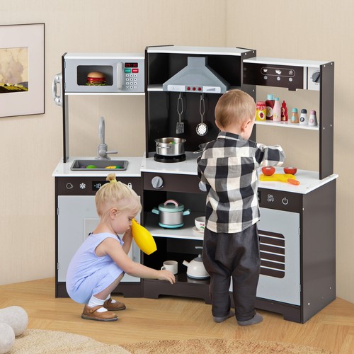 Wooden cooking game toy corner - wooden,