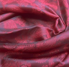Paisley Jacquard Fabric - Red