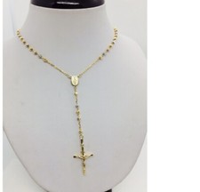 3mm 14K Solid Tricolor Moon