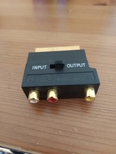 Scart To RCA Composite And LR Audio Adaptor, TV, Television, Input/Output Switch