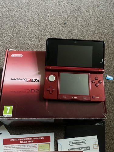 Nintendo 3ds metallic - nintendo, red