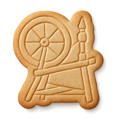 Spinning wheel cookie cutter - wheel, &