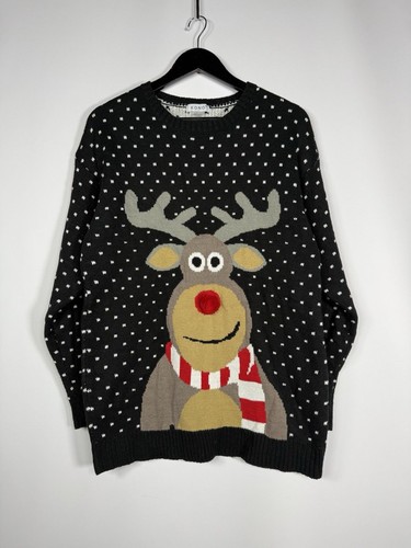 Christmas reindeer jumper xl - christmas,