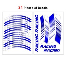 For RSV1000 R RSV Mille R 04-10 09 Racing Wheel Rim Stickers 17 inch GP07 Blue