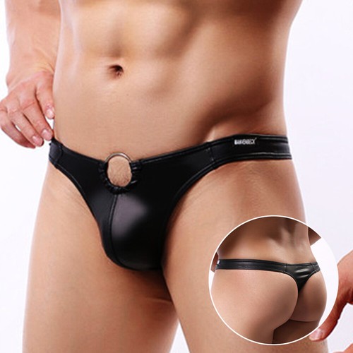 Mens faux leather string - mens, g-string