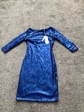 Ladies Glamorous Blue Sequin