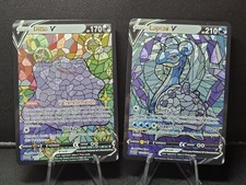 Lapras & Ditto CUSTOM Stained Glass Holo Cards -Display Only