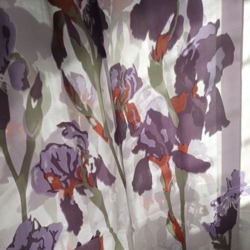 Silk scarf chiffon devore - silk,