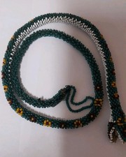 WW1 Period Turkish Prisoner Of War POW Beadwork Snake Necklace