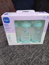 MAM Easy Start Anti-Colic Baby Bottle Set 260ml Blue 3 Pack With Whale Design