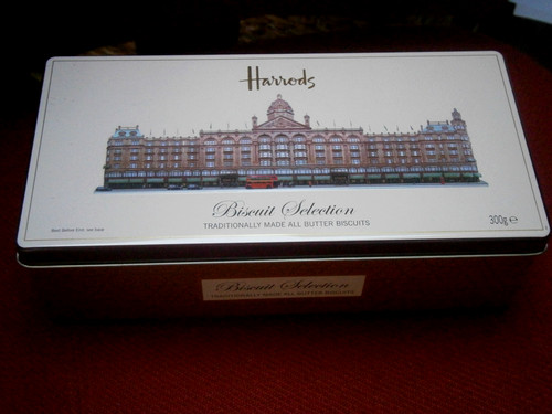 Harrods empty biscuit - harrods,