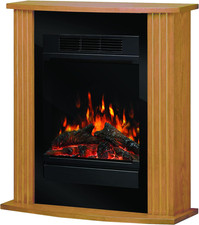 Dimplex Orvieto Optiflame Electric Fire Suite, Oak Free Standing Fully 