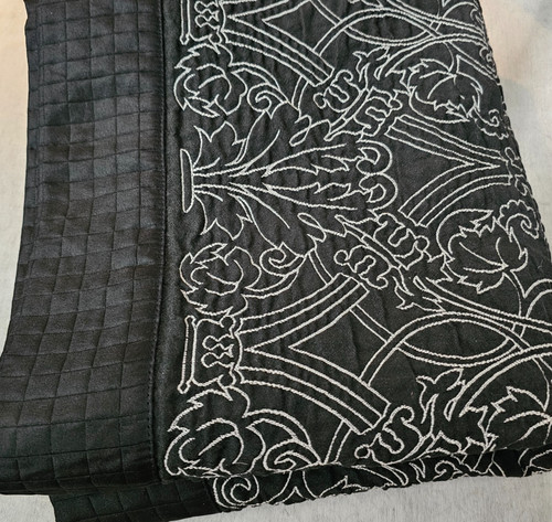 Bed runner scarf 95x23 - runner, black