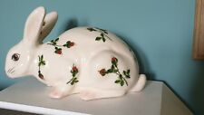 Wemyss Griselda Hill Pottery Wemyss Large Rabbit with Red Rose Bud Design 