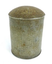 Vintage Malayan FMS Pewter Tea Caddy / Tobacco Box 15cm 1KG
