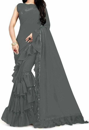 Women designer gray georgette - women,