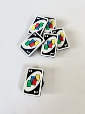 Uno Game Novelty Funny +4 Shoe Charm Croc Charm Jibbitz Widgets 1 Charm