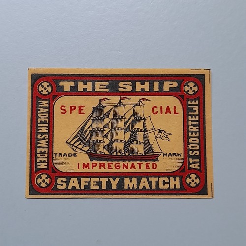 Matchbox label made sweden - in,