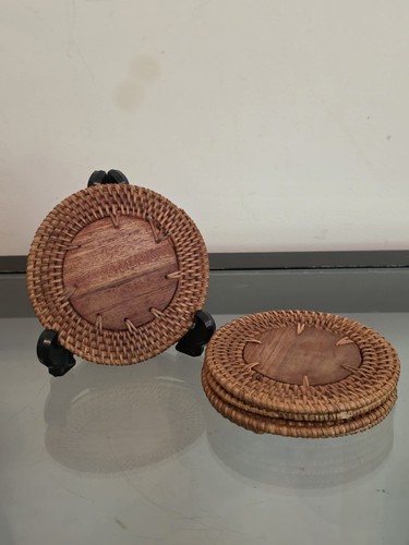 Vintage wicker rattan wood - vintage,