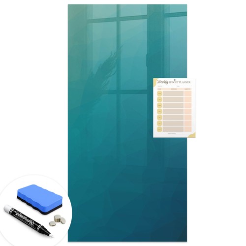 Magnetic glass memo board - glass,