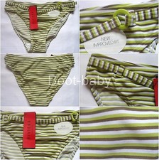 Bhs Green/Brown/White Stripe