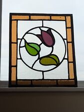 RENOVATED: Outstanding Edwardian Compact Stained Glass Window Panel
