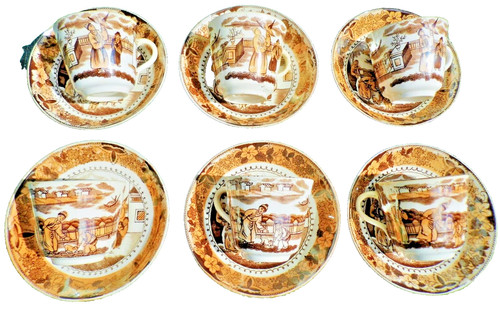 Antique cup saucers - cup, &