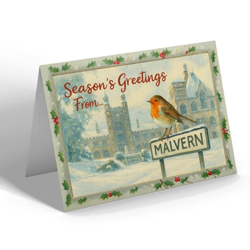 Christmas card malvern - card,