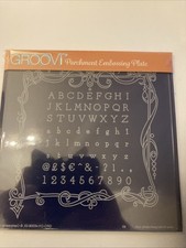 Groovi Parchment Embossing Plate 15cmx15cm Square ALPHABET, New And Sealed