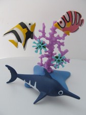 Playmobil Zoo/Aquarium/Mermaid/Pirate extras: Fishes, coral, baby sword fish NEW