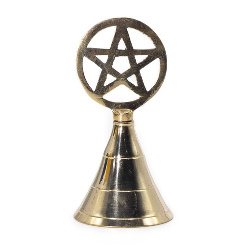 Altar brass bell - bell, pentagram