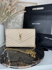 Saint Laurent Cassandre beige bag