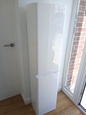 HIB Novum Camber White Gloss Wall Mount Tall Bathroom Cabinet N13TU35WHI RRP£463