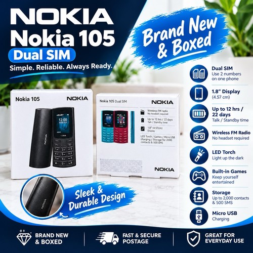 Nokia 105 dual sim mobile - dual,