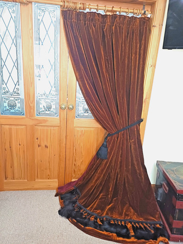 Bespoke velvet door - curtain, &