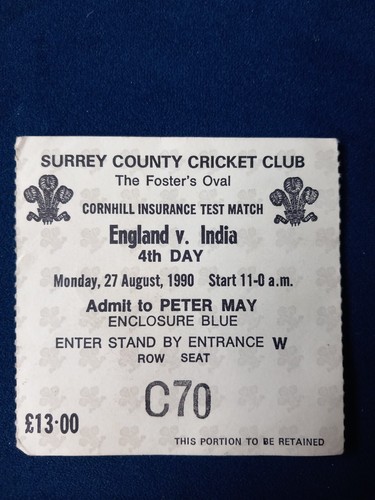 1990 cricket ticket - cricket:,
