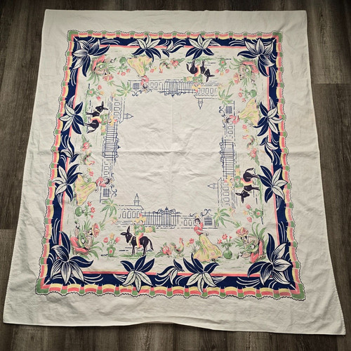 Vintage tablecloth 50s retro - 50s,